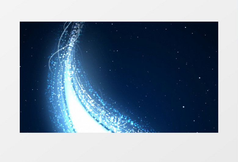  动画动态旋转向上的粒子线条蓝色背景视频素材
