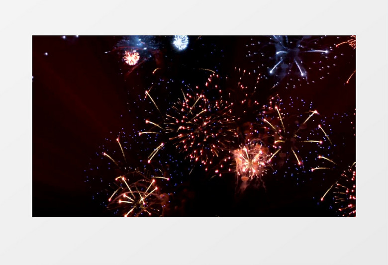 漫天盛开的烟花背景视频素材