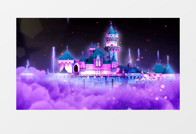 梦幻城堡高端光效背景视频