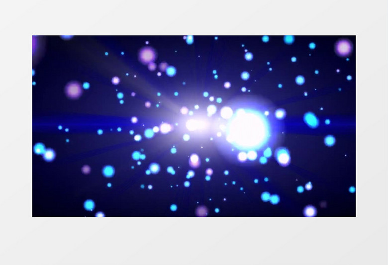 动画动态蓝色星空光点闪烁粒子背景视频素材