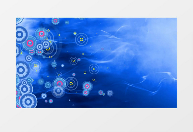 动画动态蓝色圆形粒子绽放浮动背景视频素材
