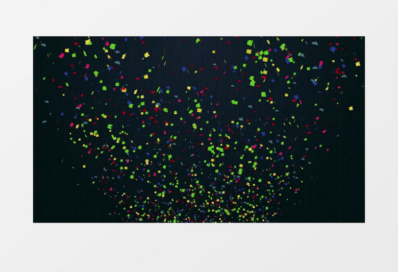 动画动态彩色纸片粒子散落背景视频素材