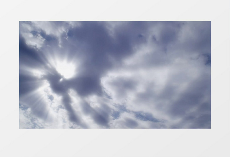 阳光照射下的白云壮丽景观背景视频素材