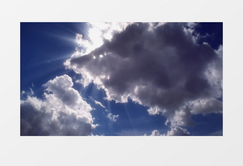 云彩遮住阳光迸发出的光线背景视频素材