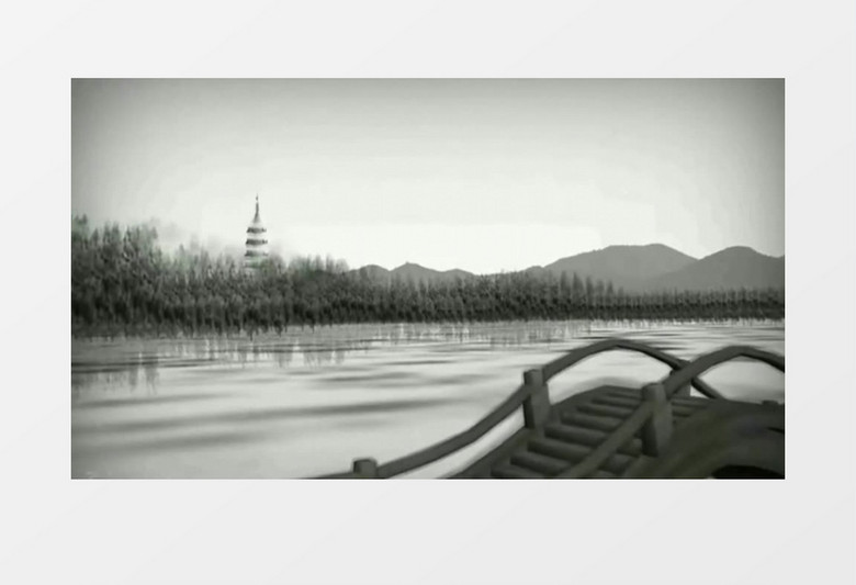 中国风古韵水墨忆江南视频素材