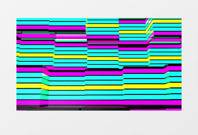动感经典光效多形态变换的彩虹几何方块背景视频素材