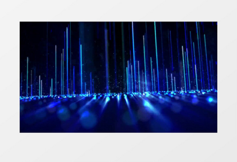 动感经典光效蓝色粒子穿梭背景视频素材