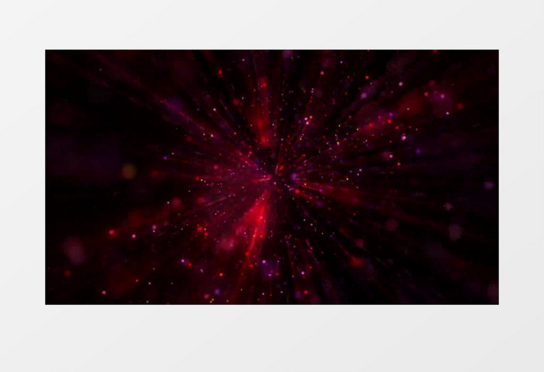 动感经典光效红色粒子穿梭绽放背景视频素材