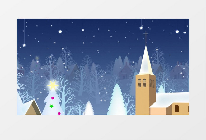 卡通风格圣诞节动态视频