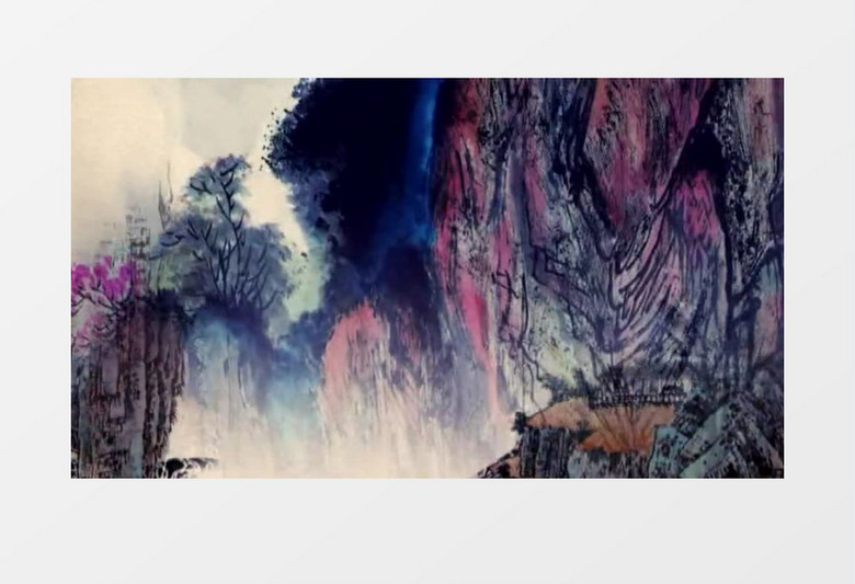 中国风水墨动态国画视频素材