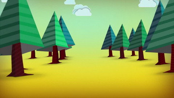 可爱卡通树林动画开场片头视频素材