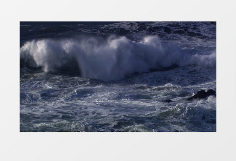 自然景观海浪实拍视频