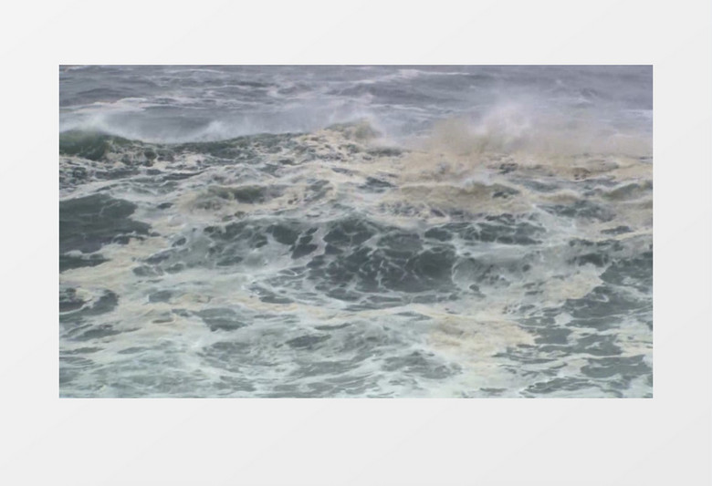 浪花朵朵海浪实拍视频