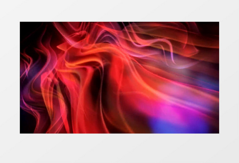 红色彩带流动极光背景视频素材