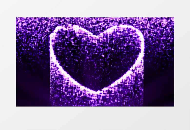 紫色流花心形背景视频素材