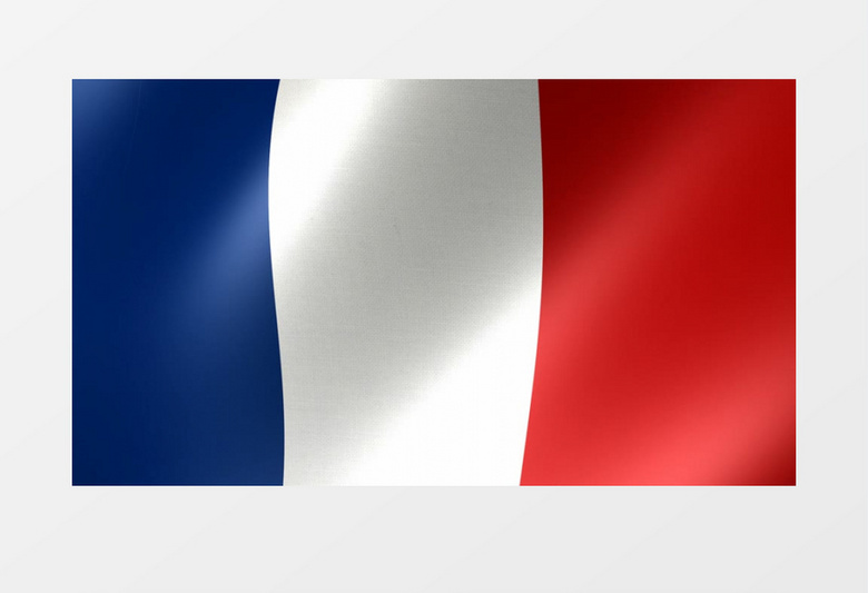 法国旗帜创意飘动动画视频素材