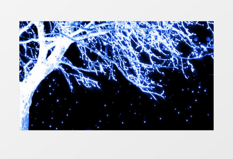 发光大树落叶特效视频素材