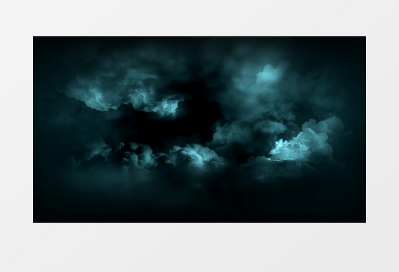 闪电下的云层背景视频素材