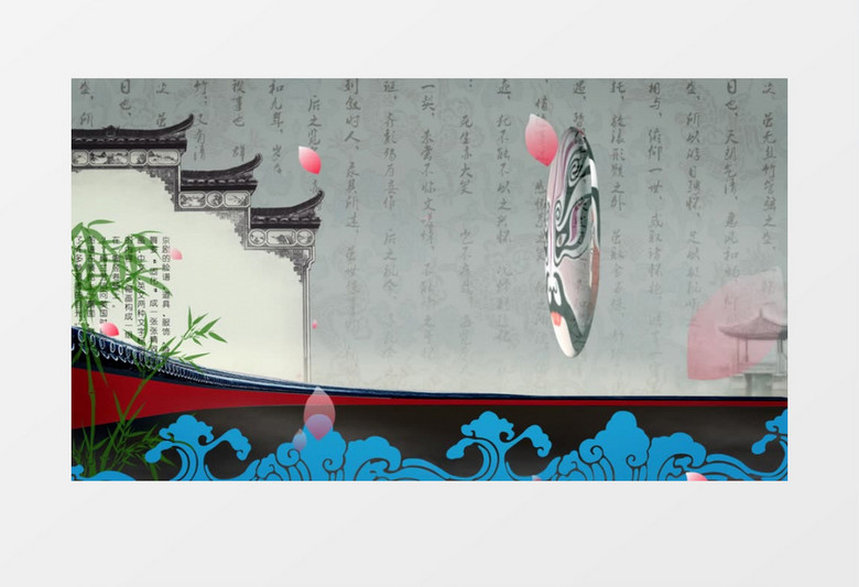 京剧戏曲脸谱介绍视频素材