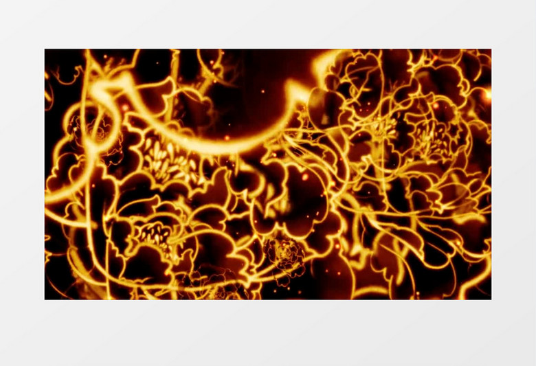 国花牡丹粒子视频素材