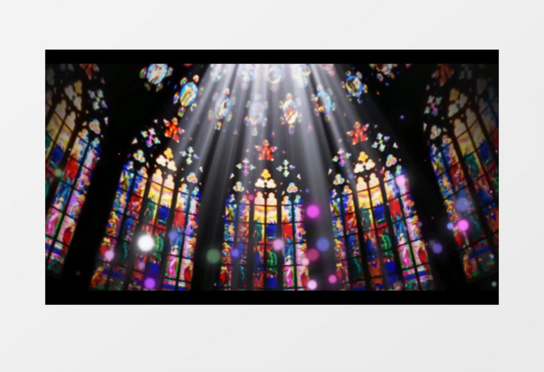 彩色爱情教堂无限循环实拍视频