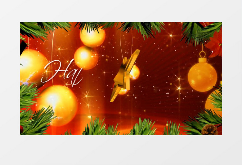 喜迎圣诞节圣诞倒计时背景视频