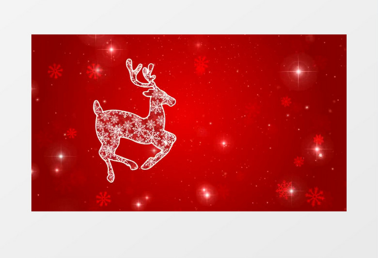 圣诞节寓意吉祥带来好运的小鹿背景视频