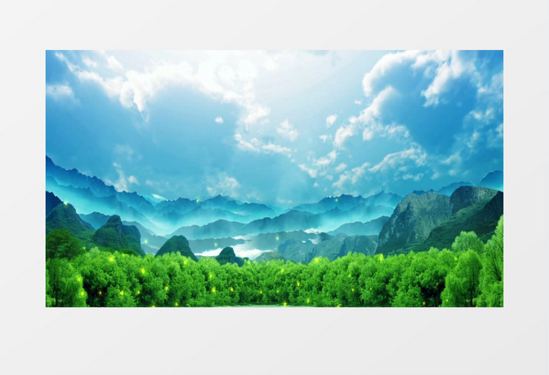 动态唯美风景背景素材苍山绿树背景视频素材