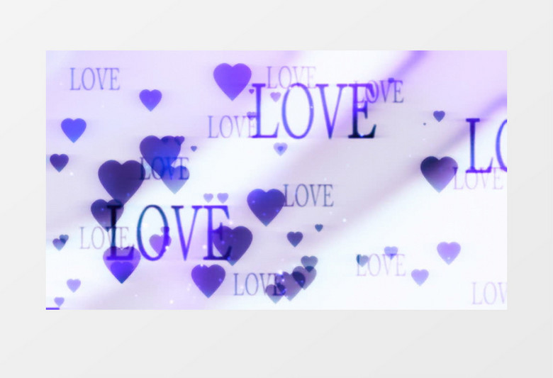 紫色爱心LOVE背景视频素材