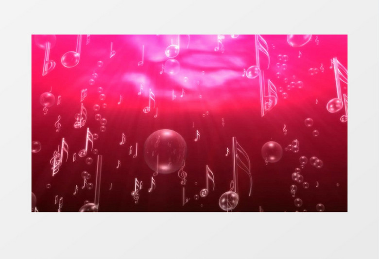 音符泡沫3D循环舞台背景视频