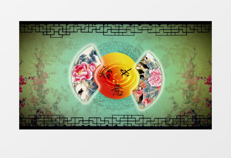 梅花衬京剧戏曲的视频素材