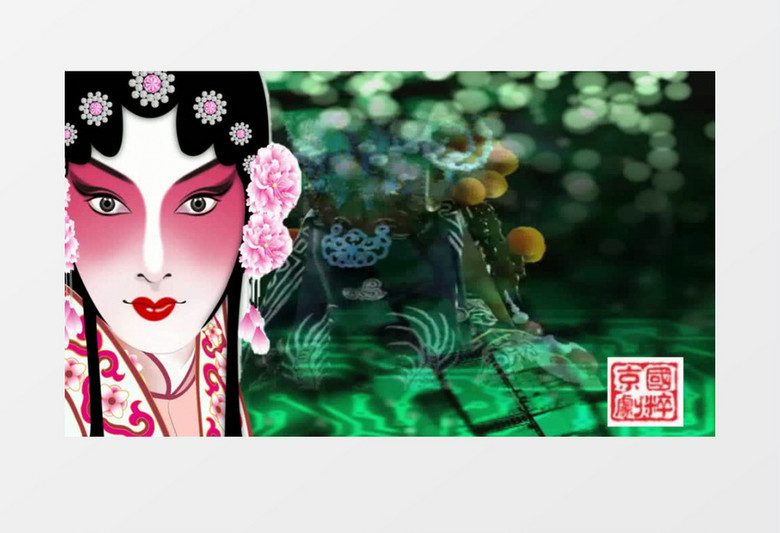 国粹京剧戏曲人物青衣展示视频素材