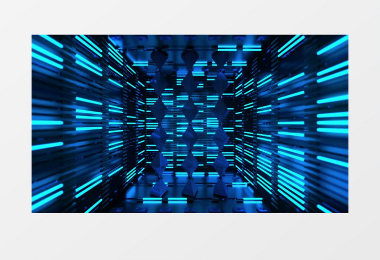 动画动态动感经典蓝色空间光效背景视频素材