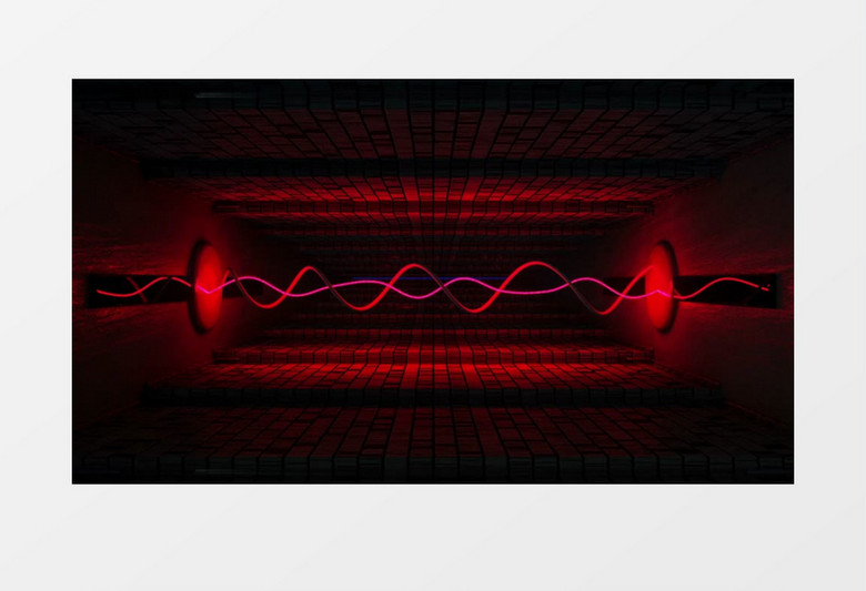 动画动态动感经典红蓝空间光效背景视频素材