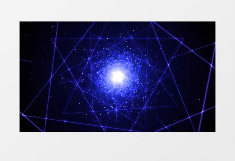 动画动态动感经典光效激光几何图形蓝背景视频素材