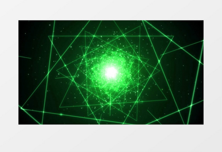 动画动态动感经典光效激光几何图形绿背景视频素材
