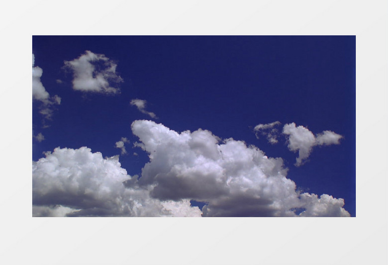 唯美的蓝天收放自如的云朵背景视频素材