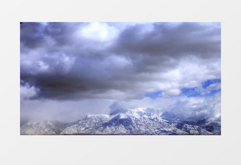 唯美的雪山上的云背景视频素材