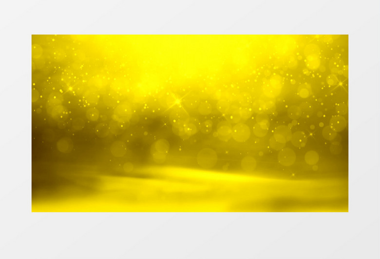 黄色粒子雨星光闪闪温馨绚丽背景视频素材