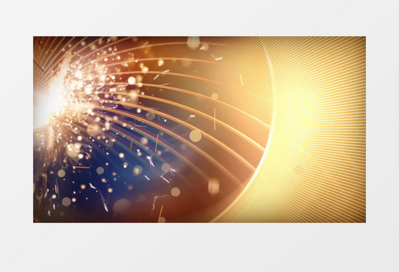 超炫金色粒子绽放舞台背景视频素材