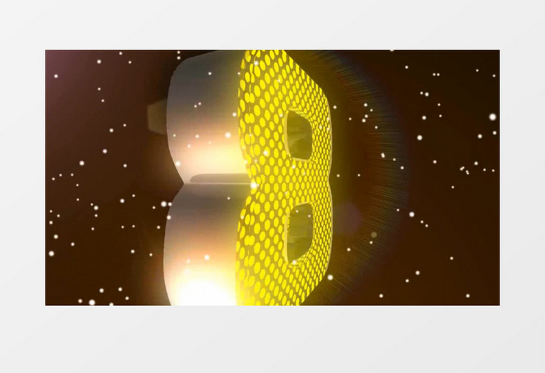 黄色旋转数字十秒倒计时