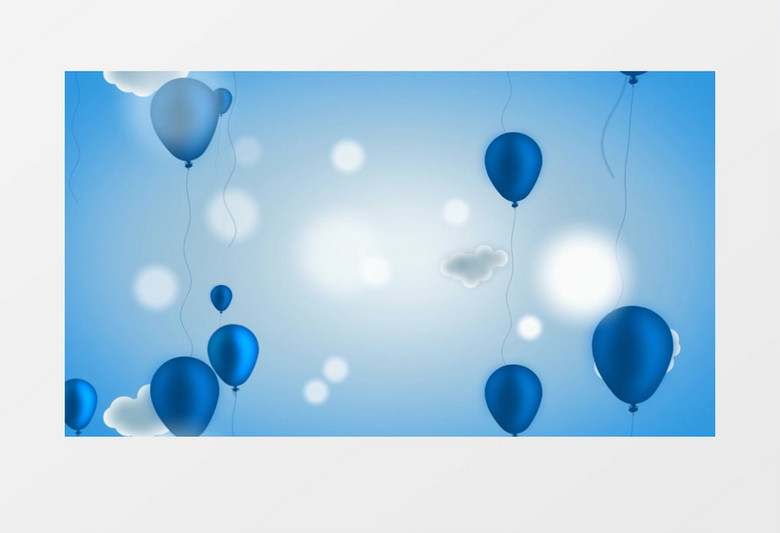 卡通风格蓝天气球背景视频素材