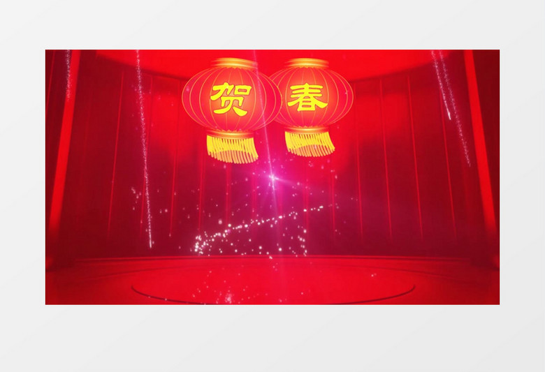 春节晚会喜庆红色灯笼背景视频