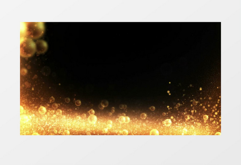 金色气泡粒子浮动节日庆典背景视频素材