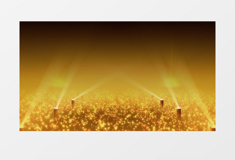 金色粒子背景灯光秀场景背景视频素材