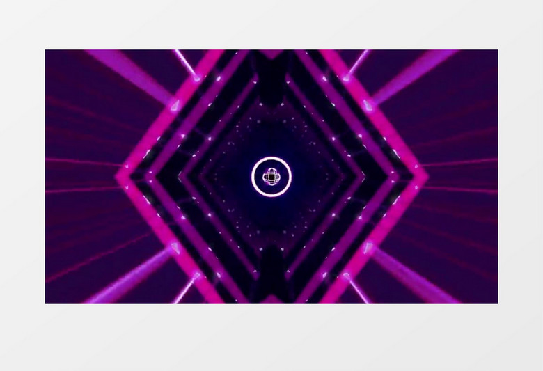 几何图形发光旋转通道视频素材