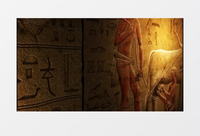动态埃及异域风情壁画背景视频素材