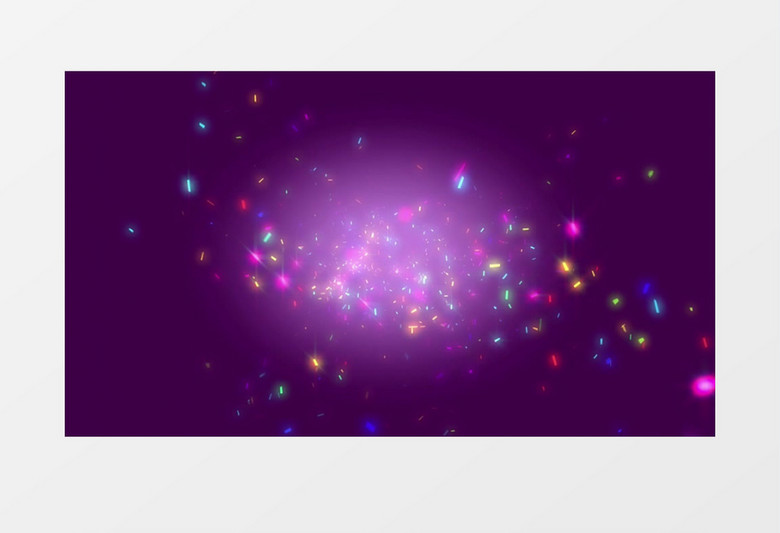 炫丽紫色背景烟花绽放视频素材