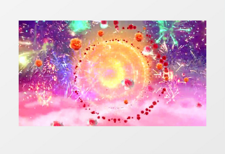 炫丽多彩礼炮炮大气开场背景视频素材