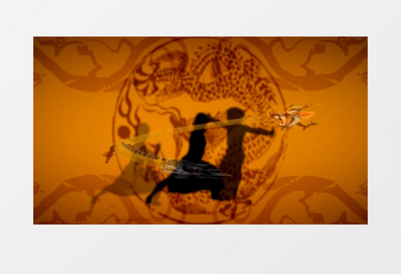 动画动态中国功夫南拳北腿背景视频素材